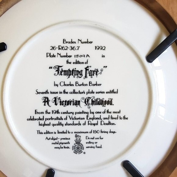 Tempting Fare by Charles Burton Barber collector plate # 1509A - Picture 3 of 4